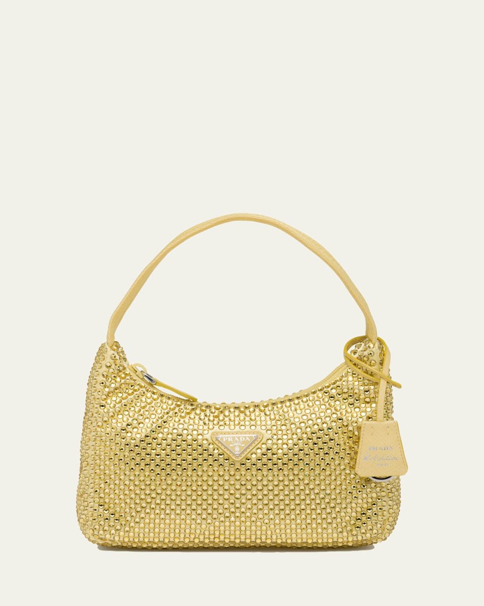 Re-Edition 2000 Allover Crystal-Embellished Shoulder Bag